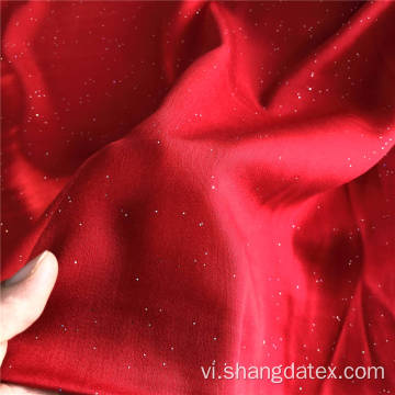 Rayon Satin Plain nhuộm với lá chấm